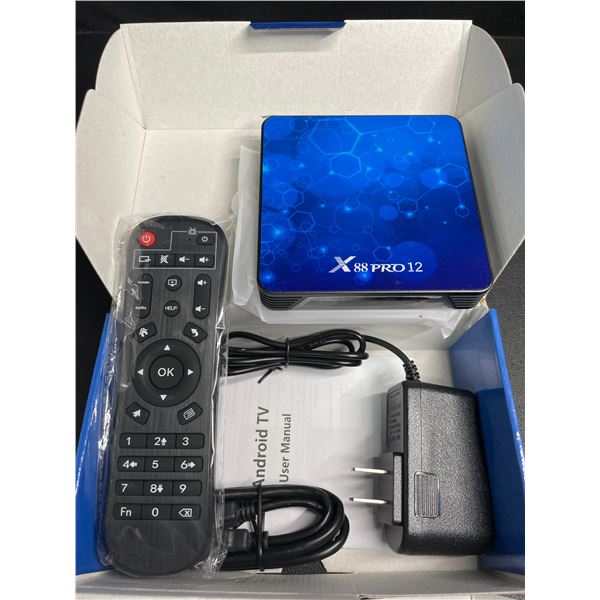 X88 Pro Android 12.0 TV Box - 4G Ram, 32GB Rom, Remote Control - New
