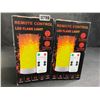 Image 2 : 2PC LED Flame Lights/Wireless USB-Rechargeable Flame Effect Lights with Remote Control - New!