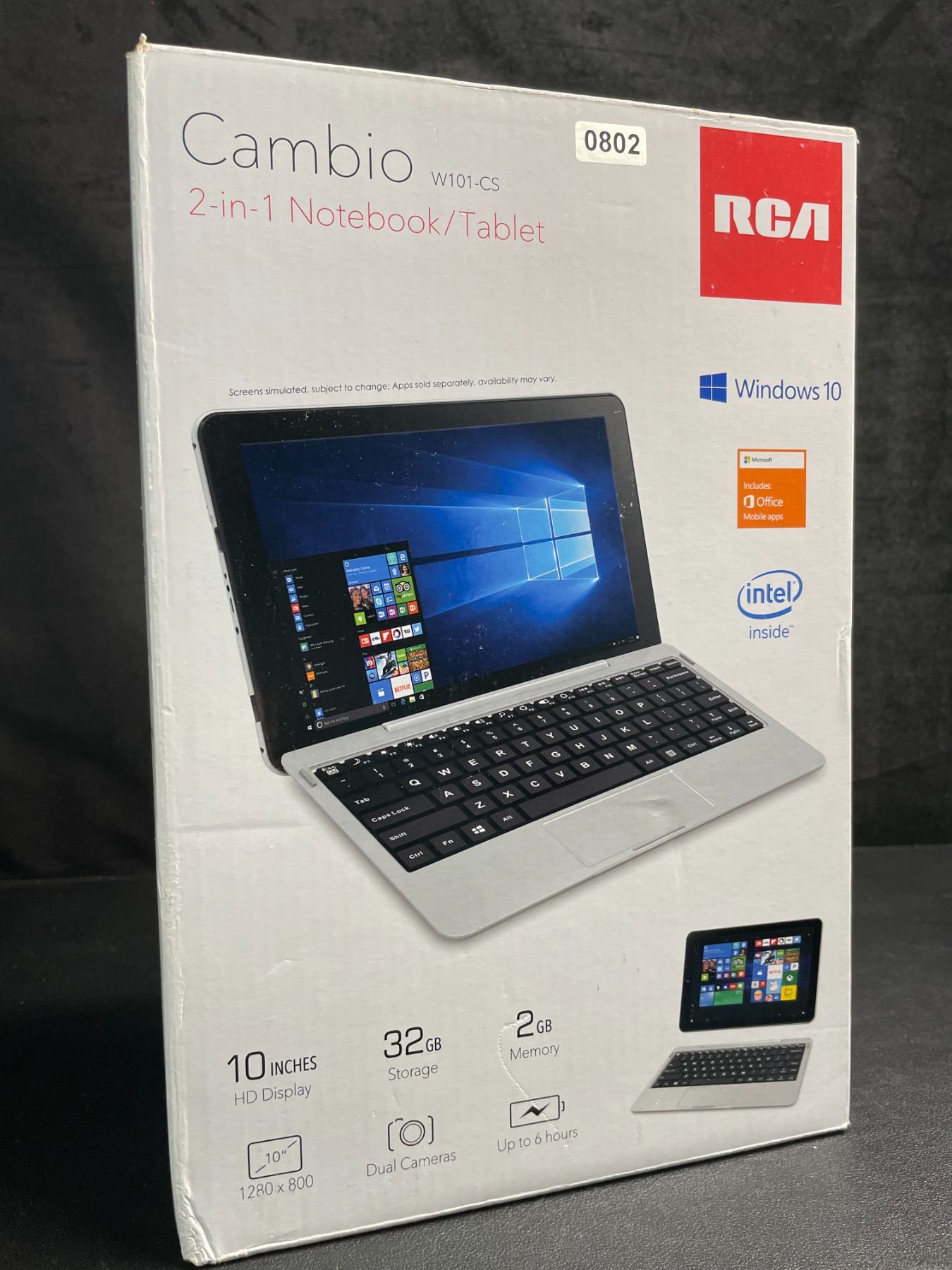 RCA Cambio 2-in-1 Notebook Laptop/Tablet (W101-CS) 10