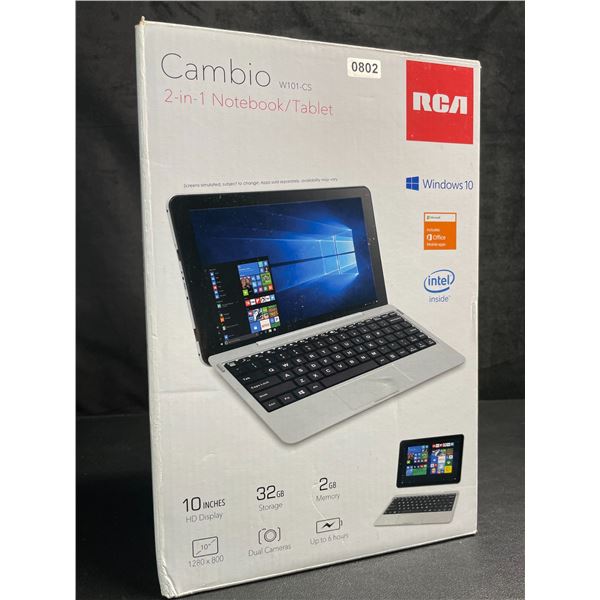 RCA Cambio 2-in-1 Notebook Laptop/Tablet (W101-CS) 10" HD Display, 32GB - BRAND NEW!