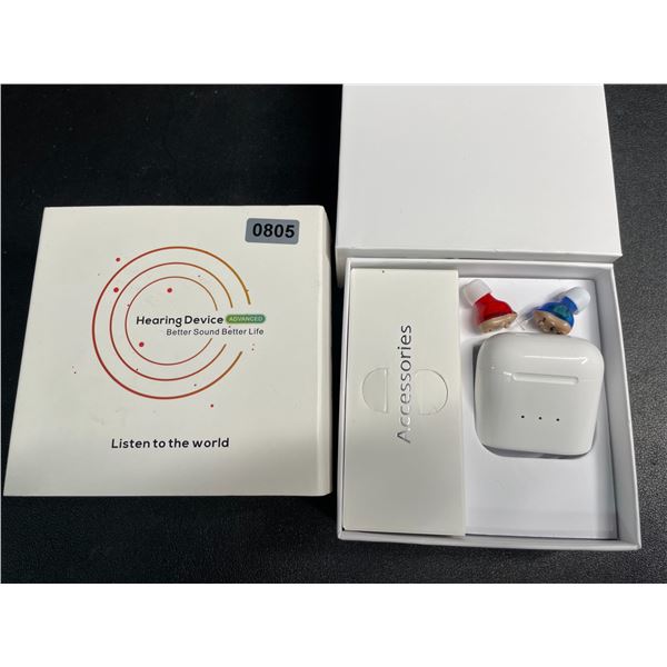 Hearing Aids for Seniors - Rechargeable In-Ear Design w/ Crystal Clear Sound/Comfortable Fit - New