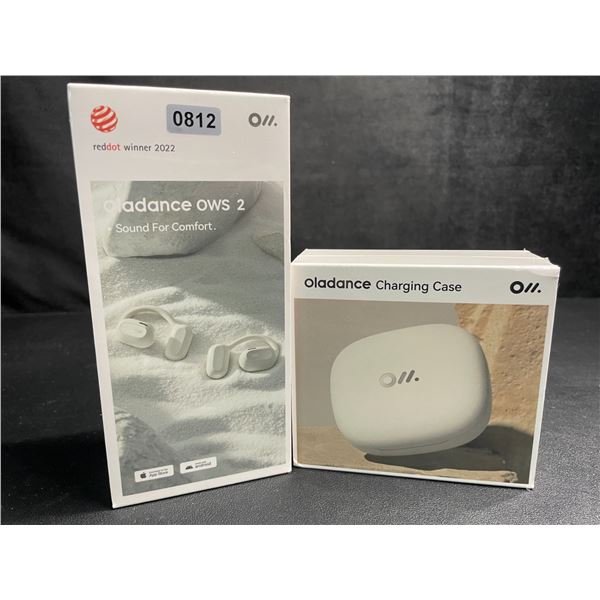 Oladance OWS2 Wearable Stereo True Wireless Open Ear Headphones w/ Spare Charging Case - NEW SEALED!