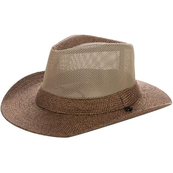 Lot of 4 Kabake Wide-Brim Fishing Hats - Unisex Design (Brown) Fedora/Beach Sun Hats - New