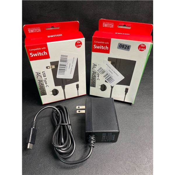 2 Power Cords for Nintendo Switch - 15V AC Adapters - New