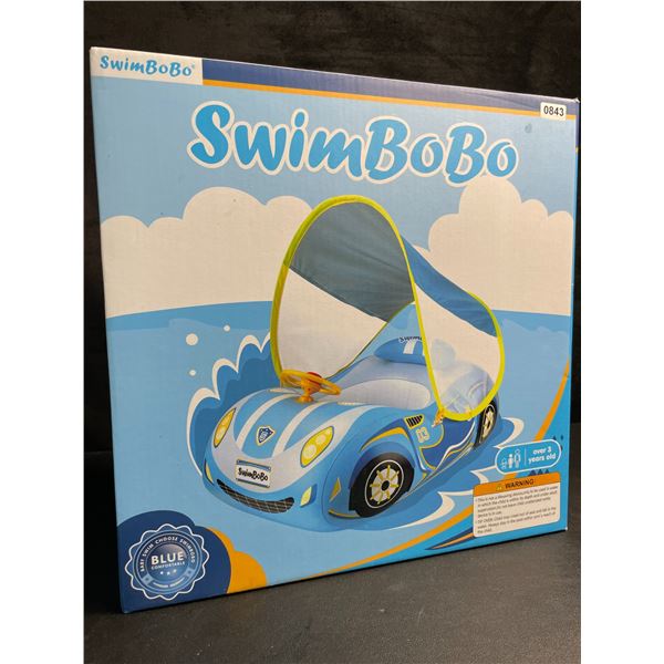 SwimBoBo Inflatable Toddler Pool Swim Float with Canopy/Sun Shade (For Ages 3+) - New Sealed