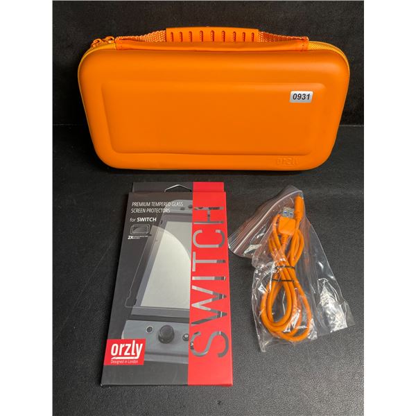 ORZLY Protective Case + Skin for Nintendo Switch - Includes Screen Protector & Accessories - New