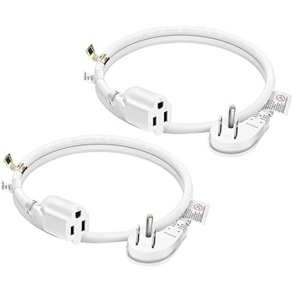 2-Pack of 3FT Extension Cords - 1875W, 15A - New