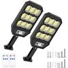 Image 1 : 2-Pack LED Solar Street Lights for Outdoors w/ Remote Control; Motion Sensor Solar Security Lights