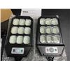 Image 3 : 2-Pack LED Solar Street Lights for Outdoors w/ Remote Control; Motion Sensor Solar Security Lights