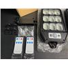 Image 4 : 2-Pack LED Solar Street Lights for Outdoors w/ Remote Control; Motion Sensor Solar Security Lights
