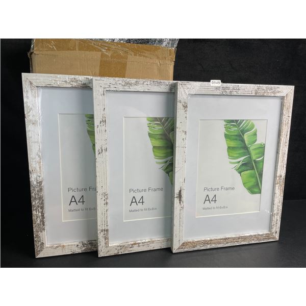 3-Pack of Rustic/Farmhouse Style A4 Picture Frames for 6 x 8in Photos - Brand New