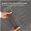 Image 10 : CGK Linens 4PC Queen-Size Bed Sheet Set (Dark Grey) Comfy/Breathable & Cooling Sheets - New