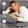 Image 3 : CGK Linens 4PC Queen-Size Bed Sheet Set (Dark Grey) Comfy/Breathable & Cooling Sheets - New