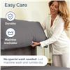 Image 8 : CGK Linens 4PC Queen-Size Bed Sheet Set (Dark Grey) Comfy/Breathable & Cooling Sheets - New