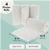 Image 2 : 4-Pack Plaster of Paris Cloth Rolls for DIY Craft Projects (6" x 15FT Per Roll) - New