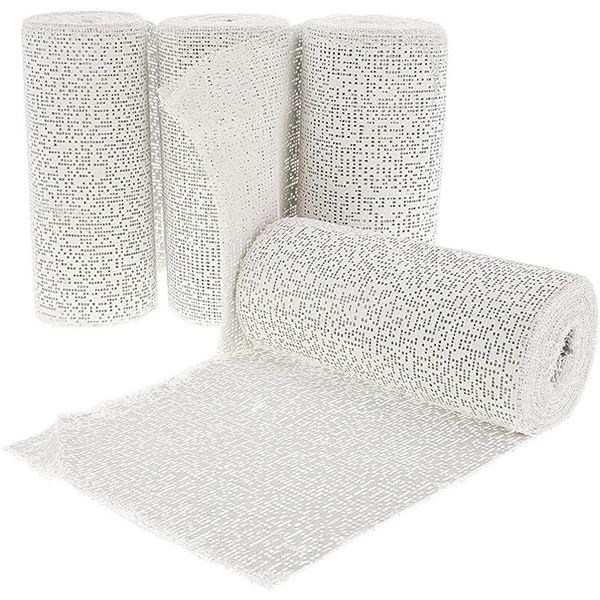 4-Pack Plaster of Paris Cloth Rolls for DIY Craft Projects (6" x 15FT Per Roll) - New