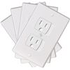 Image 1 : 4-Pack of Self-Closing Outlet Covers - Child Safety Wall Outlet Covers (Universal Fit) - New