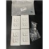 Image 2 : 4-Pack of Self-Closing Outlet Covers - Child Safety Wall Outlet Covers (Universal Fit) - New