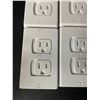 Image 3 : 4-Pack of Self-Closing Outlet Covers - Child Safety Wall Outlet Covers (Universal Fit) - New