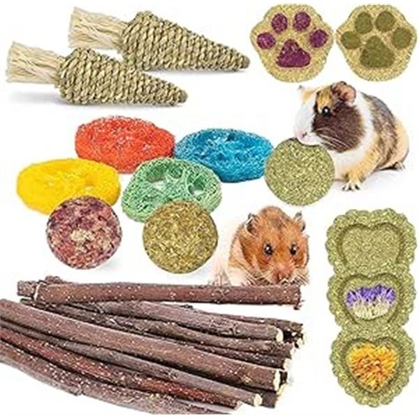 4 Boxes (15pcs Each) Rabbit/Hamster Chew Toys - New