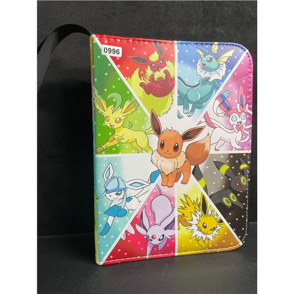 Pokemon Eeveelutions Premium Leather Card Storage Binder - Holds 400 Cards; Zipper Design - New