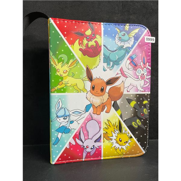 Pokemon Eeveelutions Premium Leather Card Storage Binder - Holds 400 Cards; Zipper Design - New