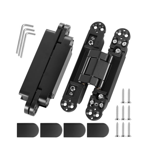 30-Adjustable Concealed Door Hinge Kit - Black - 2-Pack - Brand New