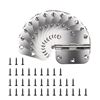 Image 1 : 12-Pack of Heavy Duty 3 Inch Rounded Silver Metal Door Hinges for Exterior/Interior - New