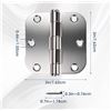 Image 2 : 12-Pack of Heavy Duty 3 Inch Rounded Silver Metal Door Hinges for Exterior/Interior - New