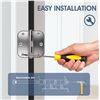 Image 3 : 12-Pack of Heavy Duty 3 Inch Rounded Silver Metal Door Hinges for Exterior/Interior - New