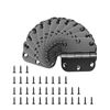 Image 1 : 12-Pack of Heavy Duty 3 Inch Rounded Black Metal Door Hinges for Exterior/Interior - New