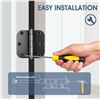 Image 3 : 12-Pack of Heavy Duty 3 Inch Rounded Black Metal Door Hinges for Exterior/Interior - New