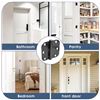 Image 4 : 12-Pack of Heavy Duty 3 Inch Rounded Black Metal Door Hinges for Exterior/Interior - New
