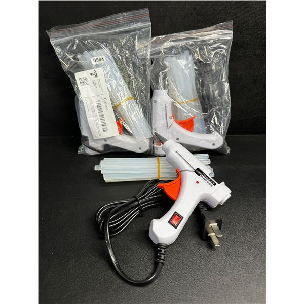 3 20w Mini Hot Glue Guns with Glue Sticks for Crafts and Hobbies - New