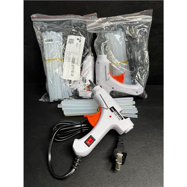 3 20w Mini Hot Glue Guns with Glue Sticks for Crafts and Hobbies - New