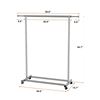 Image 3 : Portable Rolling Wardrobe/Clothing Garment Rack - Silver - New