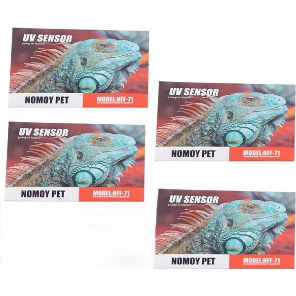 6 4-Packs of Nomoy Pet Reptile Reusable UV Sensor Cards -24pcs Total - New