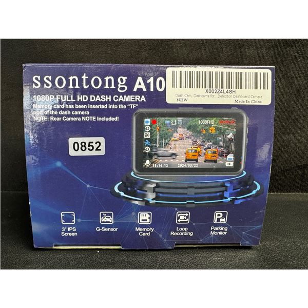 1080P Full HD Car Dash Camera w/ 3" Screen & 32GB SD Card; G-Sensor, Loop Recording - Brand New!