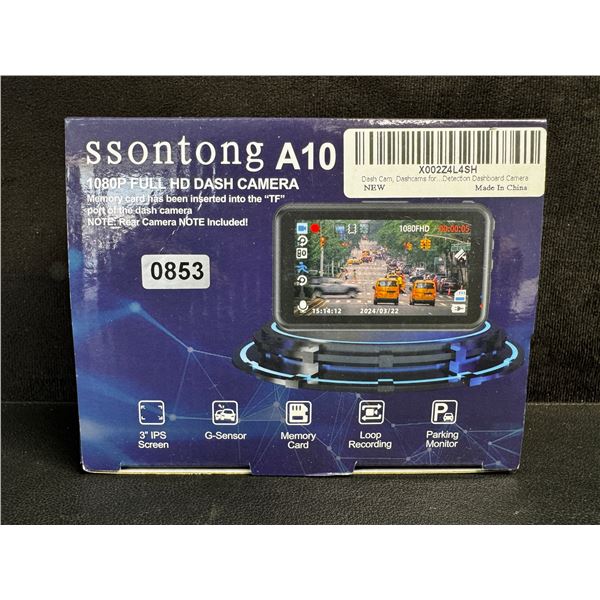 1080P Full HD Car Dash Camera w/ 3" Screen & 32GB SD Card; G-Sensor, Loop Recording - Brand New!