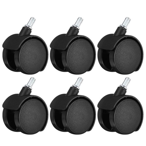 6-Pack of 2 Inch 360 Degree Swivel Caster Wheels - New