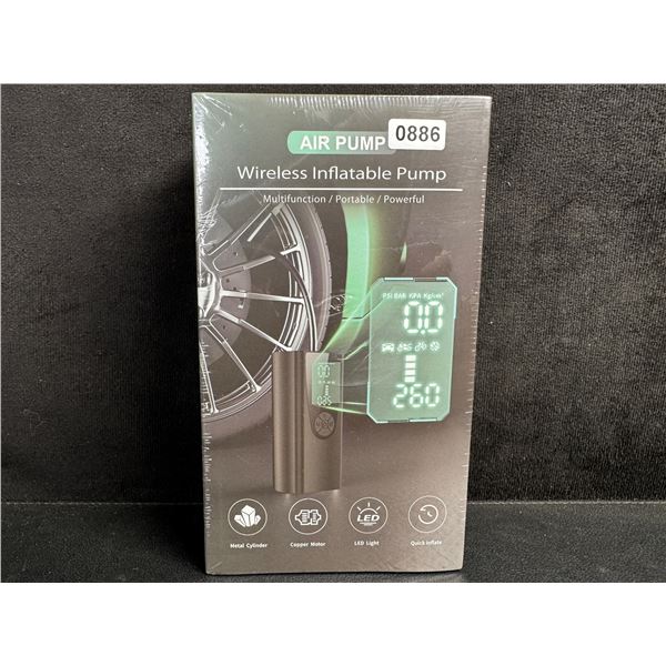 Portable Rechargeable Tire Inflator/Air Pump - Cordless Tire Pump/Powerbank with LED Screen - New!