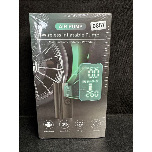 Portable Rechargeable Tire Inflator/Air Pump - Cordless Tire Pump/Powerbank with LED Screen - New!