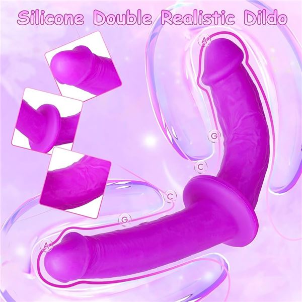 2 Double Sided Strap on Dildos with Velvet Lined Adjustable Harness and Lining - Brand New!