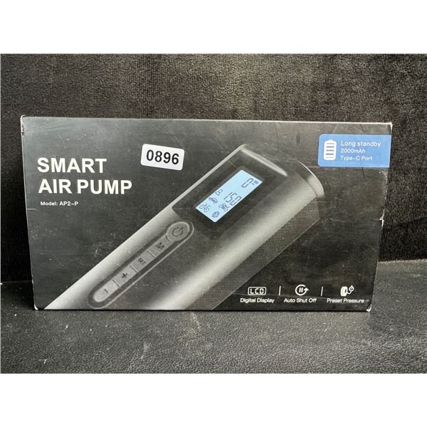 Smart Air Pump/Cordless Portable Electric Tire Inflator with Power Bank Function & LED Light - New