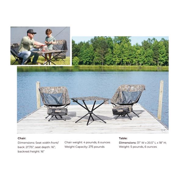 ALPS Simmer Chair Set and Table in Mossy Oak Original Treestand