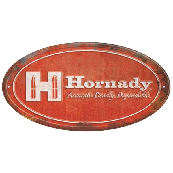 Hornady Oval Tin Sign