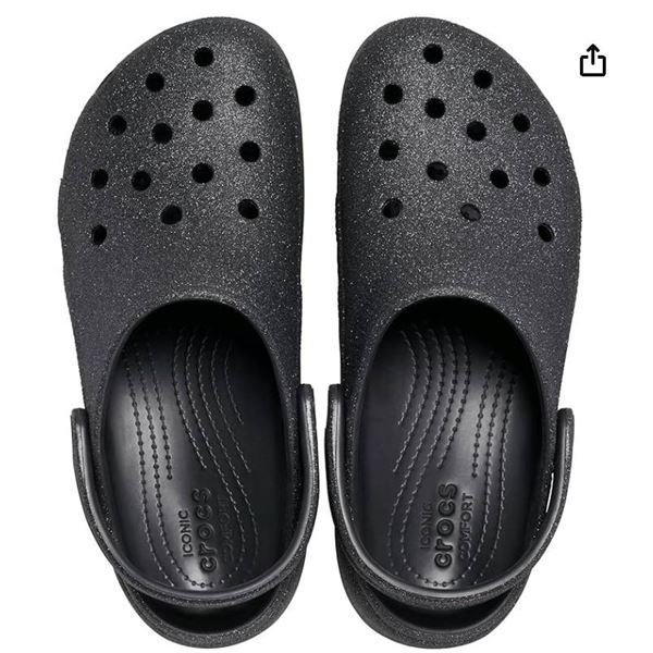Crocs Women’s Glitter Clog Slip-On Shoes Size W6