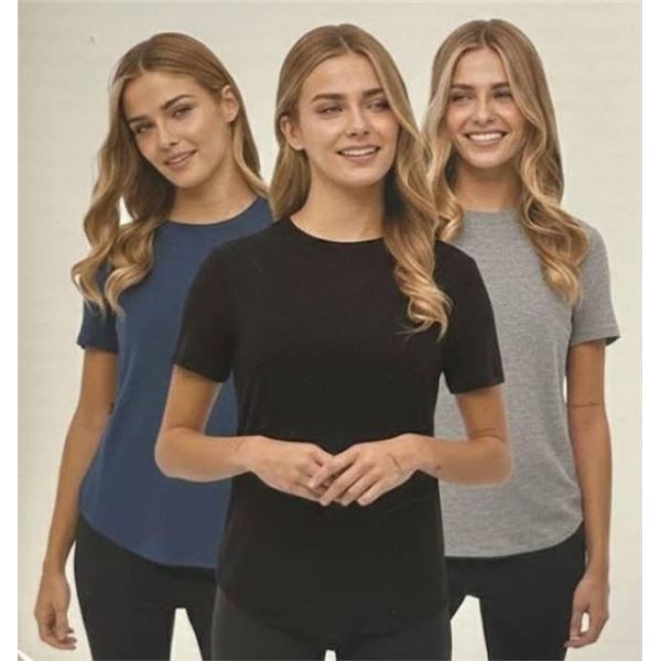 Bench Ladies Comfort T-Shirts 3-Pack, Size S/P, Multi-Color