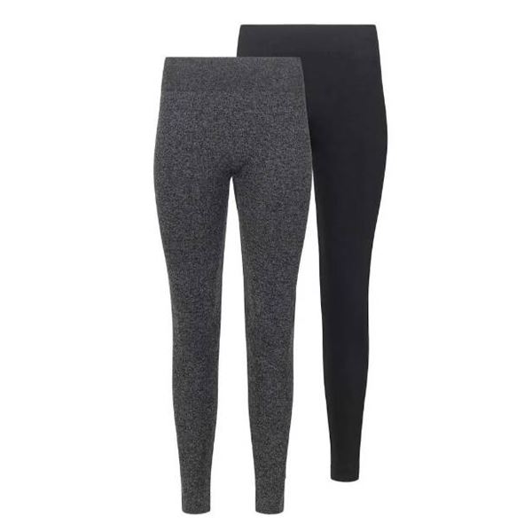 Lemon Fleece-Lined Legging, 2-Pack, Size XL/TG