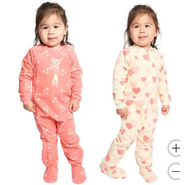 Pekkle Microfleece Sleepers, 2-Piece Set, 3T Size